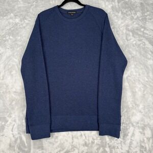Banana Republic Mens Crew Neck Raglan Long Sleeve Waffle Pullover Sweater L Soft